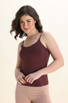 Zivame Knit Poly Padded Camisole - Rum Raisin — thumbnail 2